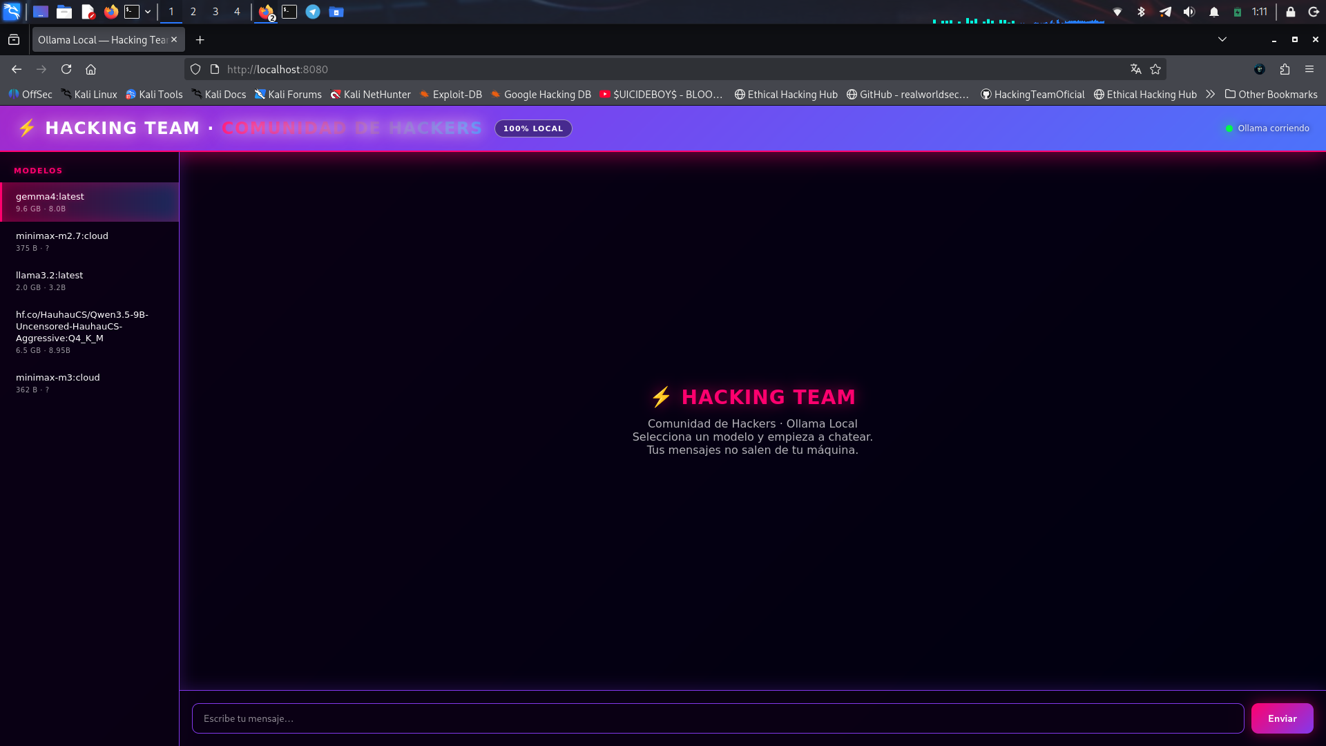 UI Local para Ollama
